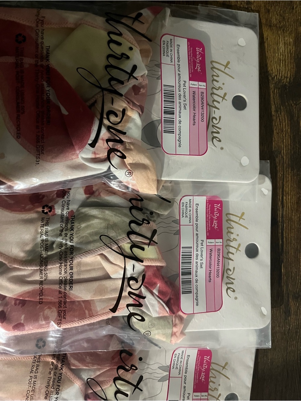 Thirty one female hair tie & dog Bandana set (qty-4 sets bundle deal)
